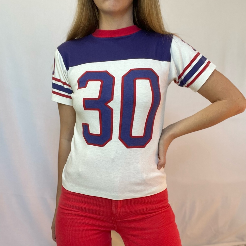 Vintage 80s Ringer Sports Tee